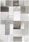 PERVARI - Patchwork vloerkleed - Bruin - 140 x 200 cm - Koeienhuid