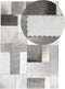 PERVARI - Patchwork vloerkleed - Grijs - 160 x 230 cm - Koeienhuid