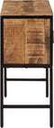 vidaXL - Hoge - kast - 100x35x75 - cm - massief - ruw - mangohout