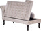 PESSAC - Chaise longue - Beige - Linkerzijde - Fluweel
