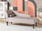 PESSAC - Chaise longue - Beige - Linkerzijde - Fluweel