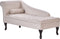 PESSAC - Chaise longue - Beige - Linkerzijde - Fluweel