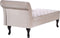 PESSAC - Chaise longue - Beige - Linkerzijde - Fluweel