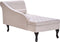PESSAC - Chaise longue - Beige - Rechterzijde - Fluweel