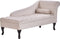 PESSAC - Chaise longue - Beige - Rechterzijde - Fluweel