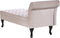 PESSAC - Chaise longue - Beige - Rechterzijde - Fluweel