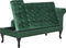 PESSAC - Chaise longue - Donkergroen - Rechterzijde - Fluweel