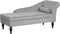 PESSAC - Chaise longue - Grijs - Rechterzijde - Fluweel