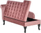 PESSAC - Chaise longue - Roze - Linkszijdig - Fluweel