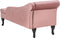 PESSAC - Chaise longue - Roze - Linkszijdig - Fluweel