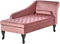 PESSAC - Chaise longue - Roze - Rechterzijde - Fluweel