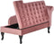 PESSAC - Chaise longue - Roze - Rechterzijde - Fluweel