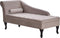 PESSAC - Chaise longue - Taupe - Linkerzijde - Fluweel