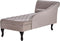 PESSAC - Chaise longue - Taupe - Linkerzijde - Fluweel