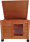 @Pet Kattenhok - Kattenhuis - voor Buiten - 57x45x43cm hout bruin