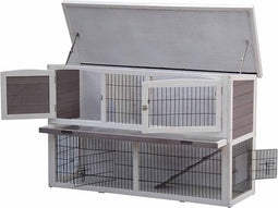 @Pet - @Pet - @Pet - Konijnenhok - Bigfoot - 137x50x85 - cm - hout - wit