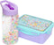 Petit Monkey Bentobox + Drinkfles Popsicles Back to School set - Wild Lilac