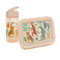 Petit Monkey Bentobox + Drinkfles Upside Down Animals Back to School set - Beige