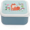 Petit Monkey Snackdozen + Drinkfles Woodland/Glitter Back to School set - Stone Blue/Dusty Aqua