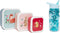 Petit Monkey Snackdozen + Drinkfles Woodland/Glitter Back to School set - Stone Blue/Dusty Aqua