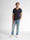 Petrol Industries - Heren 2-pack Basic T-shirts V-Hals - Blauw - Maat XS