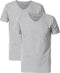 Petrol Industries - Heren 2-pack Basic T-shirts V-Hals - Grijs - Maat XS