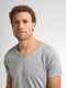 Petrol Industries - Heren 2-pack Basic T-shirts V-Hals - Grijs - Maat XS