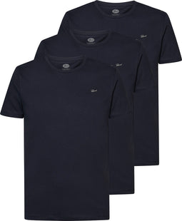 Petrol Industries - Heren 3-pack T-shirts - Blauw - Maat S