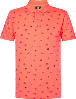 Petrol Industries - Heren All-over Print Polo Outer Banks - Roze - Maat S