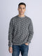 Petrol Industries - Heren All-Over Print Trui Frankfort - Blauw - Maat S