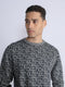 Petrol Industries - Heren All-Over Print Trui Frankfort - Blauw - Maat S