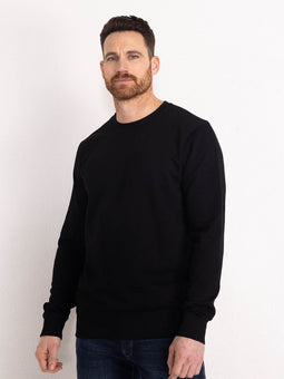 Petrol Industries - Heren Essential Crewneck Sweater - Zwart - Maat S