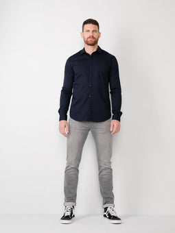 Petrol Industries - Heren Essential Overhemd - Blauw - Maat XS