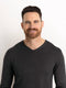 Petrol Industries - Heren Essential V-Neck Knit - Grijs - Maat S