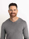 Petrol Industries - Heren Essential V-Neck Knit - Grijs - Maat XXXL