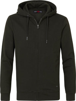 Petrol Industries - Heren Essential Zip Hoodie - Groen - Maat S