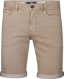 Petrol Industries - Heren Jackson Gekleurde Denim Short Coconut - Bruin - Maat XXL