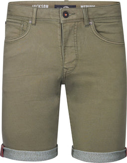 Petrol Industries - Heren Jackson Gekleurde Denim Short Coconut - Groen - Maat XXL