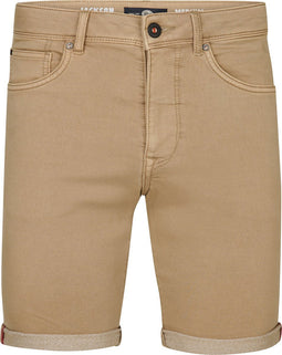 Petrol Industries - Heren Jackson Gekleurde Denim Short Coconut - Bruin - Maat M