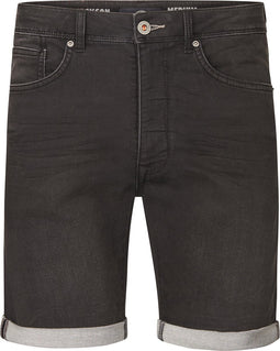 Petrol Industries - Heren Jackson Stretch Denim Short Sailfish - Zwart - Maat XXXL