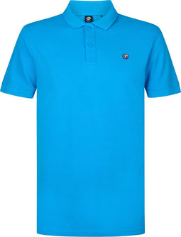 Petrol Industries - Heren Klassieke Polo Dolphin - Blauw - Maat XXL