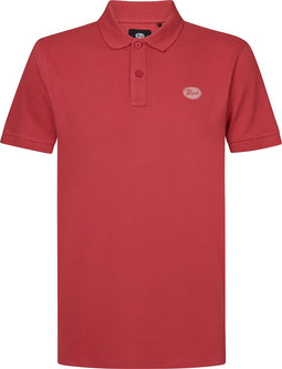 Petrol Industries - Heren Klassieke polo - Rood - Maat L
