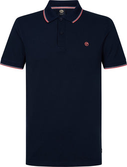 Petrol Industries - Heren Klassieke Polo Wave - Blauw - Maat XXL