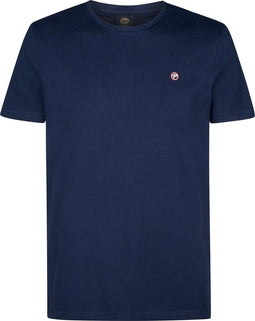 Petrol Industries - Heren Logo T-shirt Windward - Blauw - Maat XXL