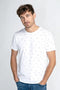 Petrol Industries - Heren Mini Fish T-Shirt - Wit - Maat L