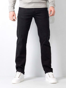 Petrol Industries - Heren Riley Regular Fit Jeans - Zwart - Maat W28L30