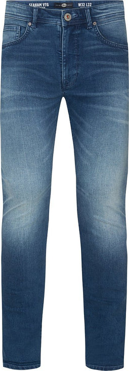 Petrol Industries - Heren Seaham Slim Fit Jeans Everglades - Blauw - Maat W34L36
