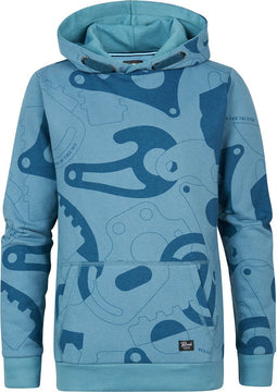 Petrol Industries - Jongens All-Over Print Hoodie Palatine - Blauw - Maat 92