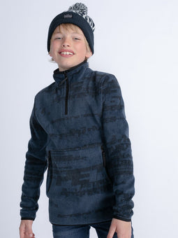 Petrol Industries - Jongens All-over Print Sweater Decatur - Blauw - Maat 104