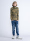 Petrol Industries - Jongens All-over Print Sweater Decatur - Bruin - Maat 176